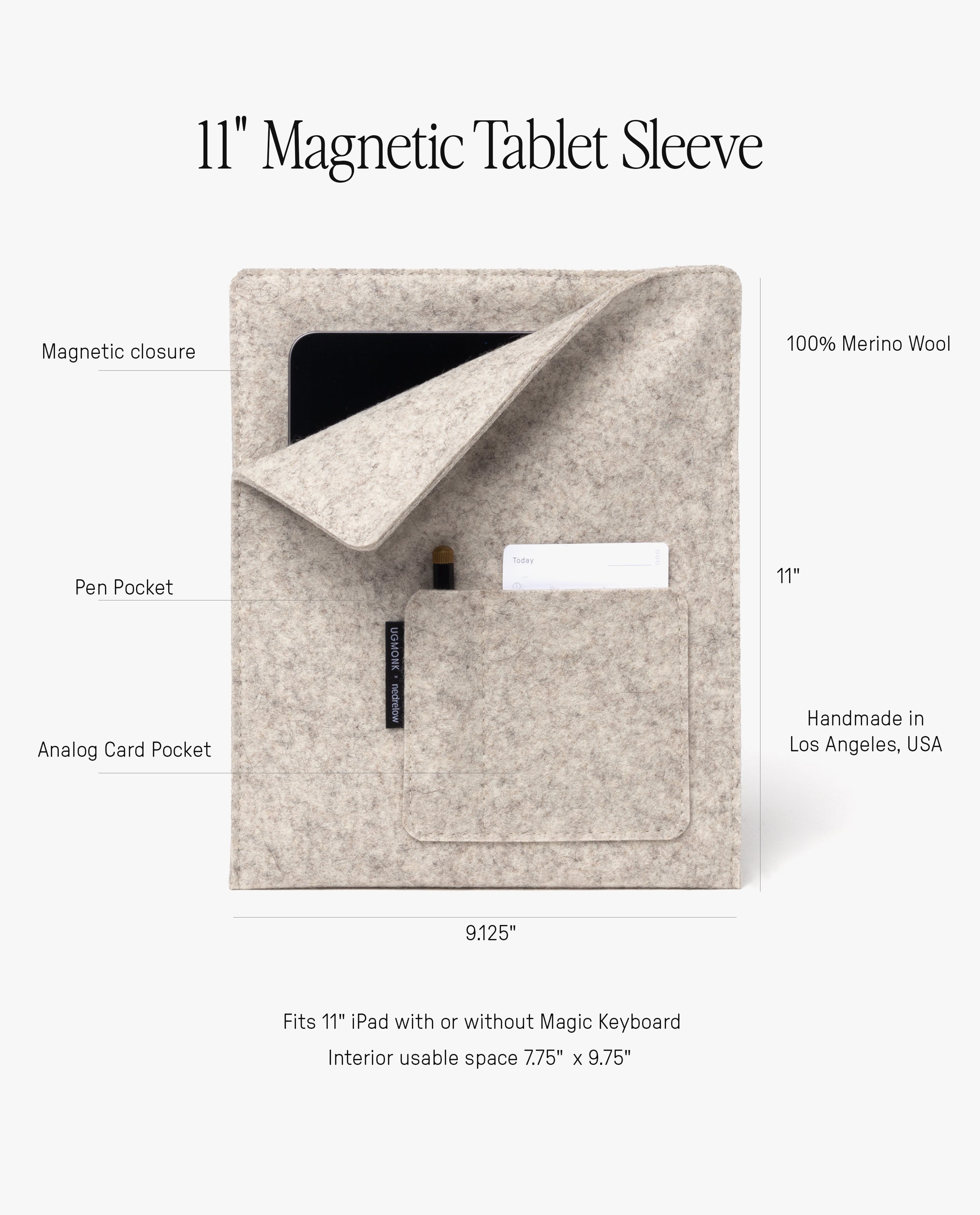 Magnetic Tablet Sleeve (Nedrelow x Ugmonk)