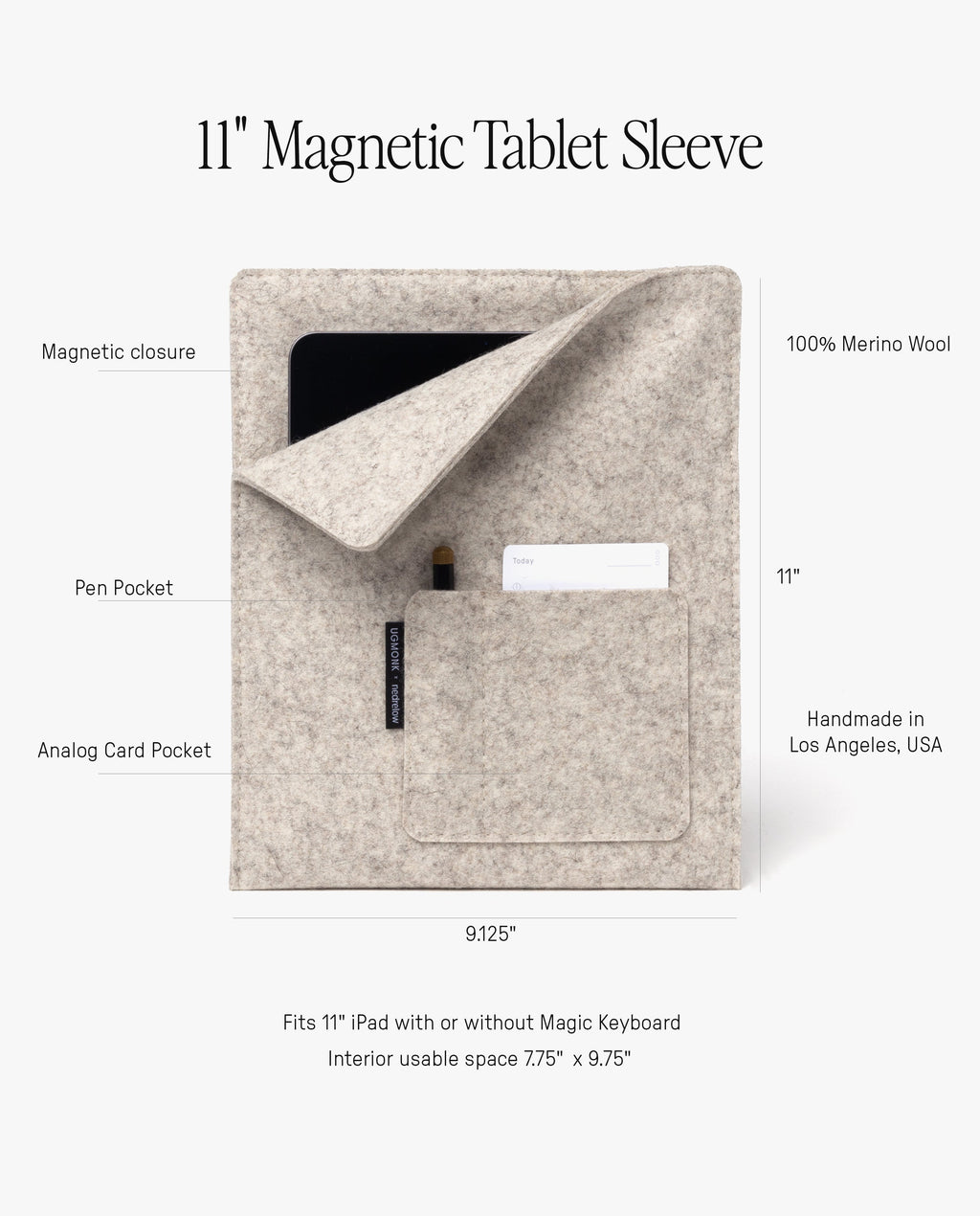 Magnetic Tablet Sleeve (Nedrelow x Ugmonk)