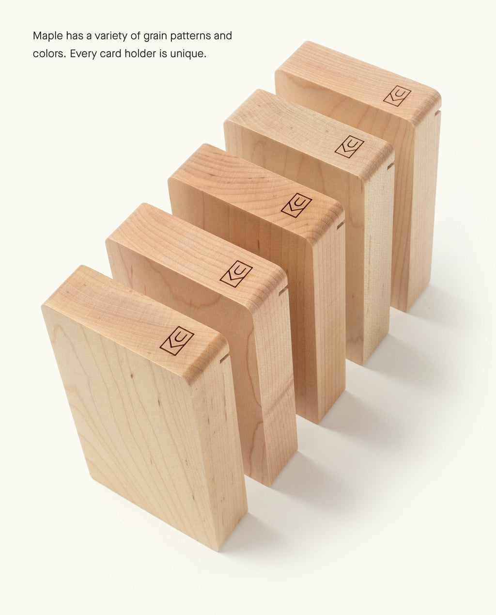 Analog Wood Card Holder
