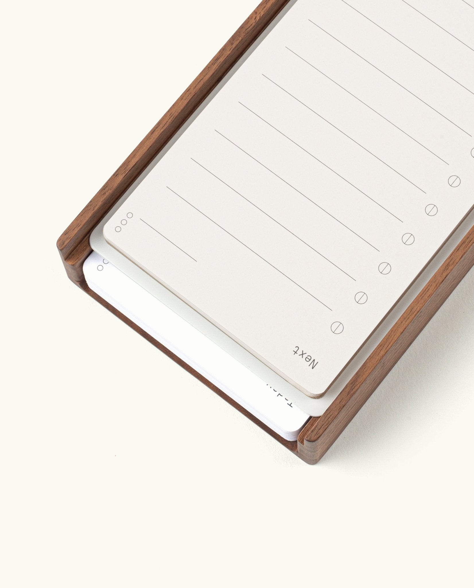 Analog Wood Card Holder