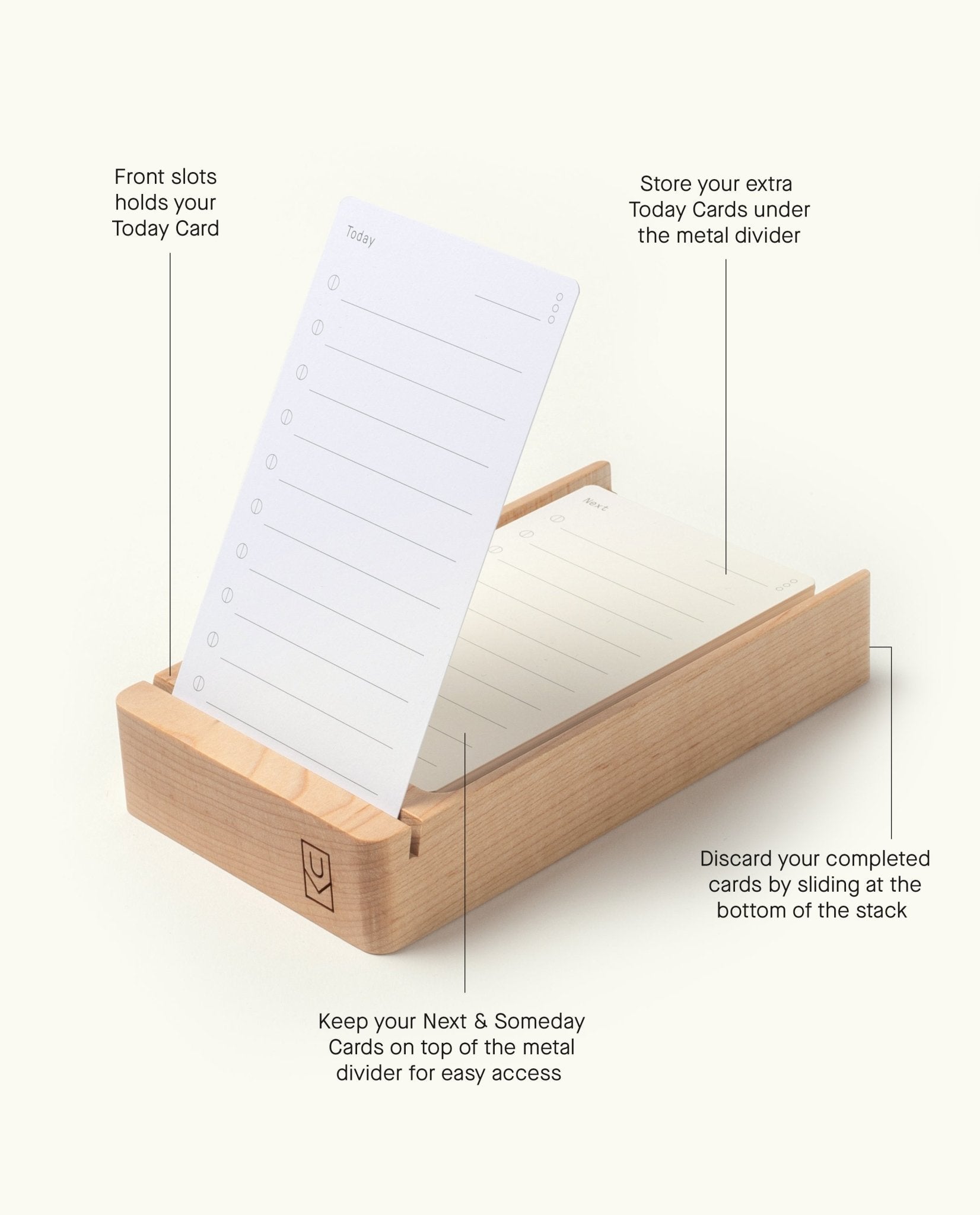Analog Wood Card Holder