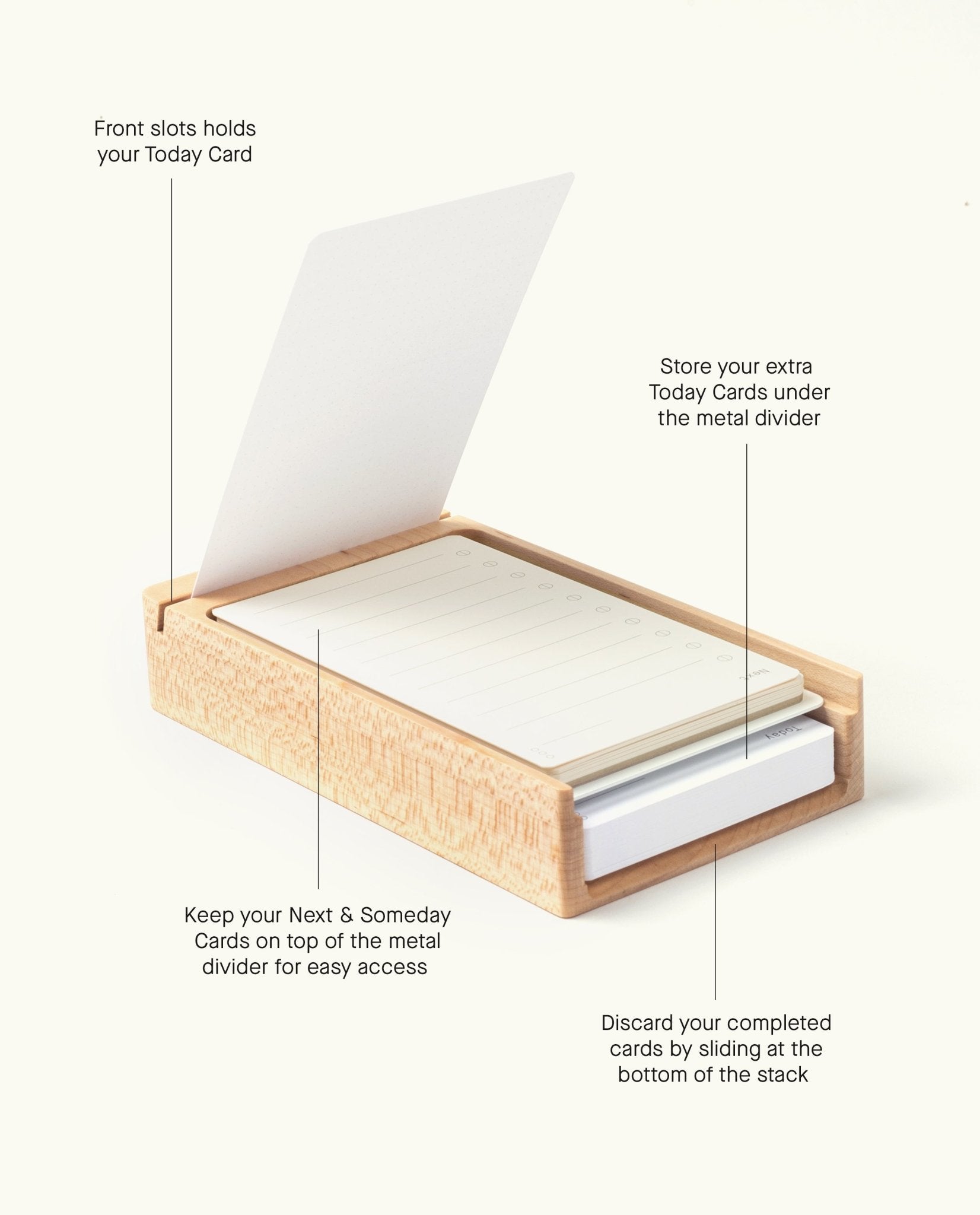 Analog Wood Card Holder