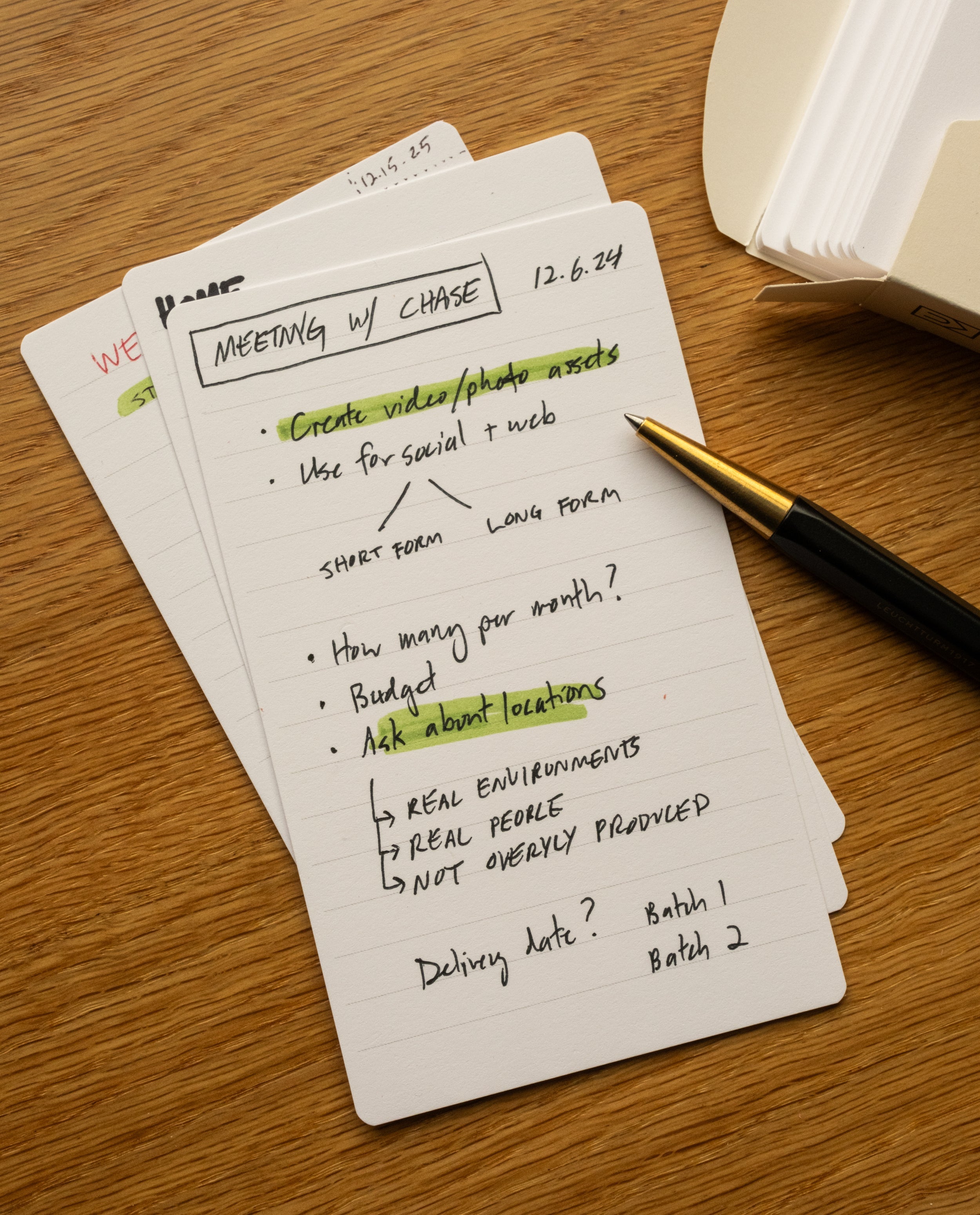 Analog - Lined Cards