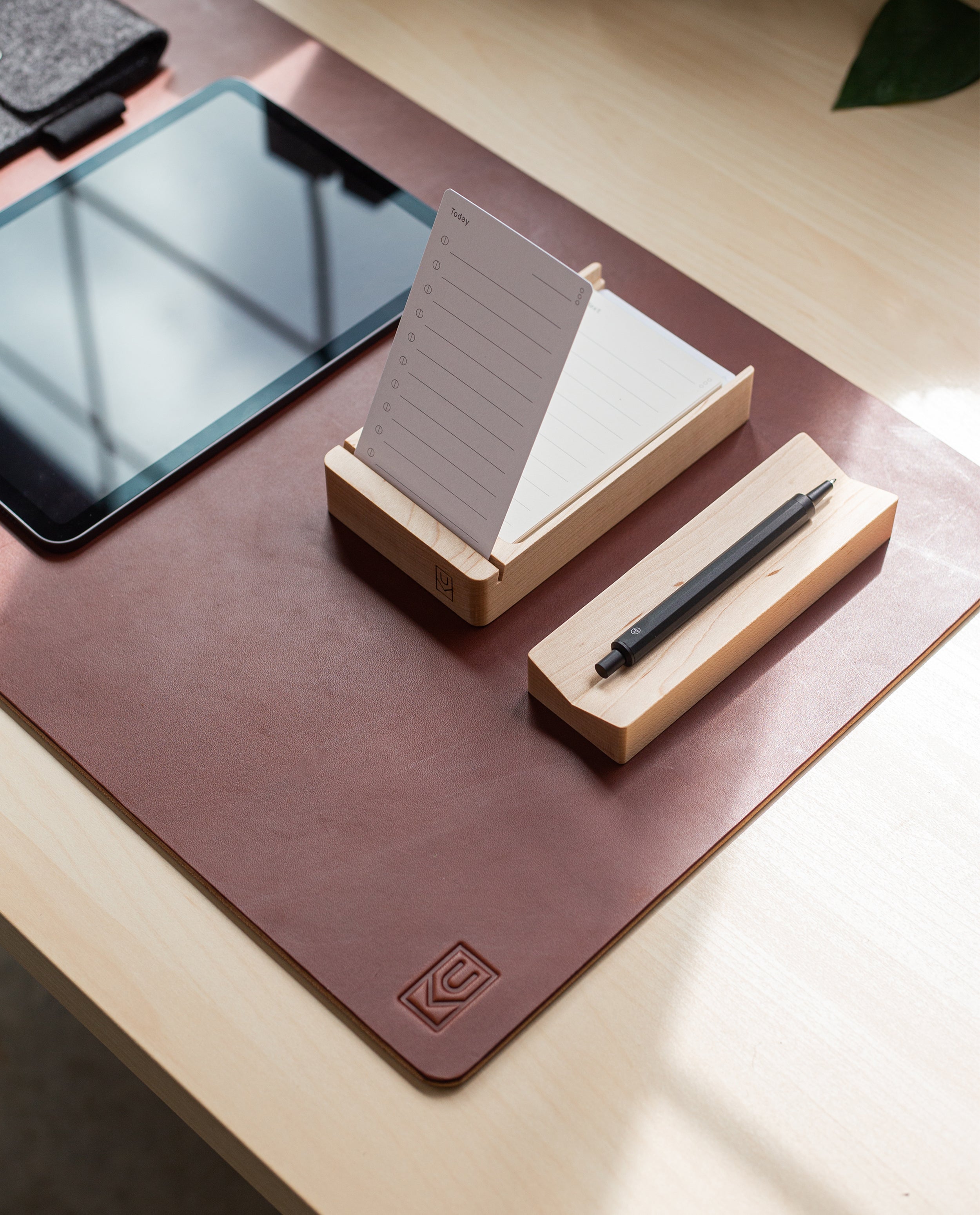 Analog Wood Card Holder